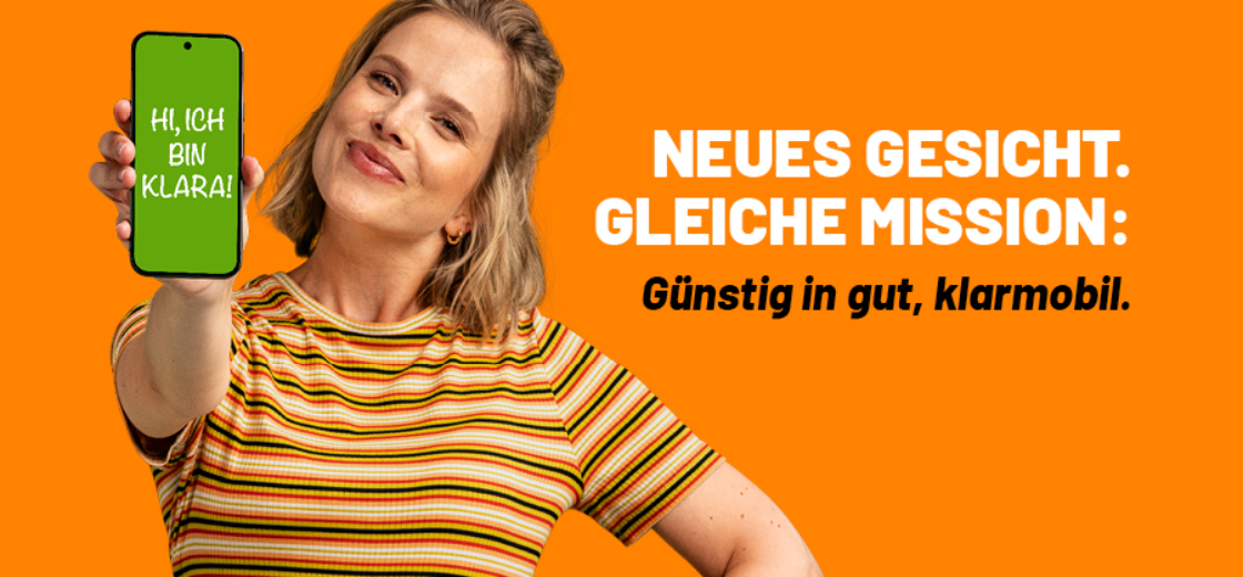„Na klarmobil“: Mobilfunkdiscounter startet Spot-Offensive mit neuem Logo & Testimonial